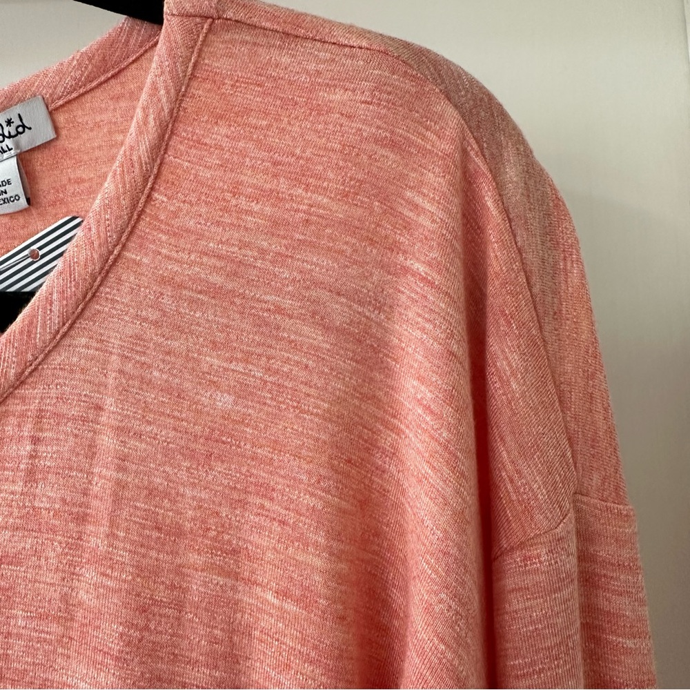 Splendid Women’s Coral Long Sleeve Top with Open Back Detail, Size XS - Picture 3 of 10